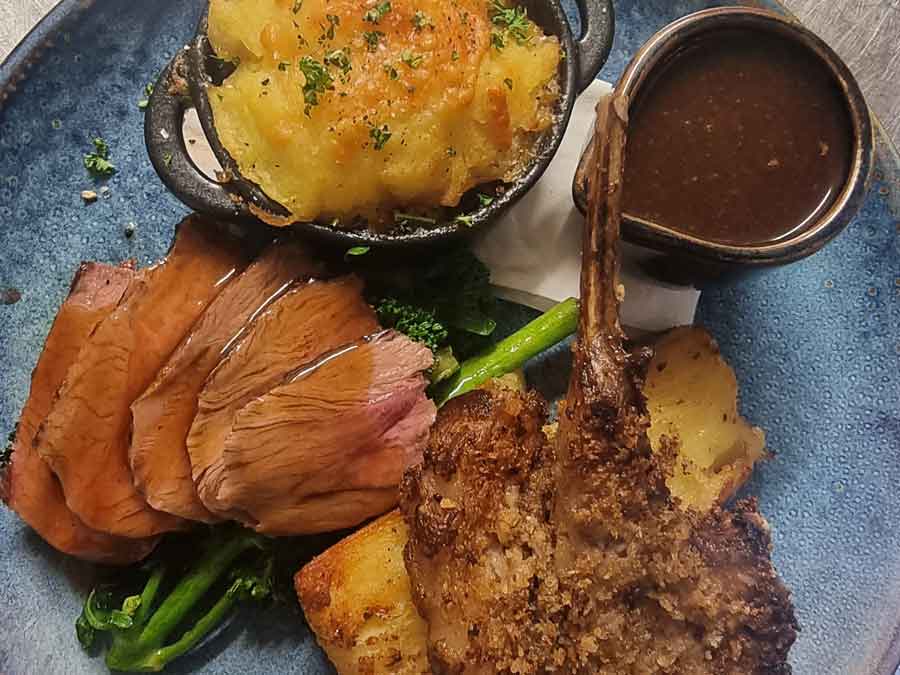 Trio of Lamb Kings Arms East Stour Dorset